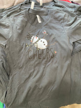 Load image into Gallery viewer, T Shirt My Vinyl Cut brand Cheers! Winter Tipsy Snowman