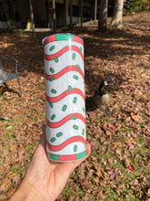 Load image into Gallery viewer, Drinkware 20 oz Christmas Tree Snack Cake Tall Skinny Tumbler Sublimated Design