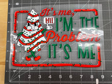 Load image into Gallery viewer, T Shirt Transfer | Christmas Cake | DTF | HTV | Clear HTV | Sublimation | Press at home