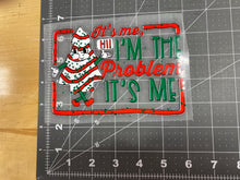 Load image into Gallery viewer, T Shirt Transfer | Christmas Cake | DTF | HTV | Clear HTV | Sublimation | Press at home