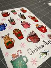 Load image into Gallery viewer, Sticker Sheet 72 Set of little planner stickers Christmas Coffee Drinks