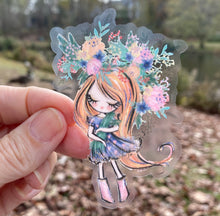 Load image into Gallery viewer, Sticker 3C Garden Girl with Straight Red Hair