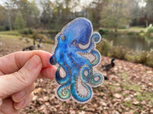 Load image into Gallery viewer, Sticker | 58B | Octopus | Waterproof Vinyl Sticker | White | Clear | Permanent | Removable | Window Cling | Glitter | Holographic