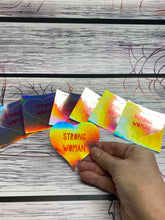 Load image into Gallery viewer, Sticker Pink Strong Woman Pink Heart