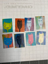 Load image into Gallery viewer, Mini Sticker Set Serious Cat art