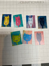 Load image into Gallery viewer, Mini Sticker Set Serious Cat art