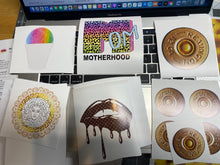 Load image into Gallery viewer, Waterslide Decal CLEARANCE Assorted images printed on WHITE