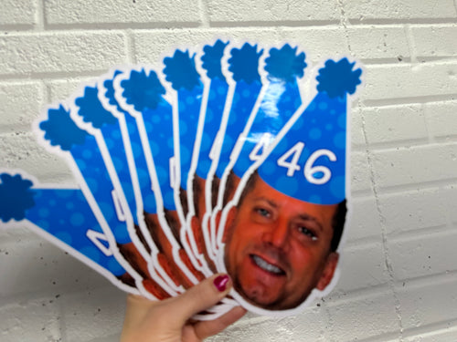 Custom Birthday or Graduation Banner with face to hang - Personalized Face Head Birthday Banner Picture of Your Face