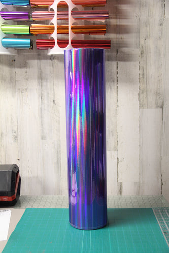 Violet Aurora Holographic Adhesive Vinyl Printable Roll or 12 x 12 inch sheets