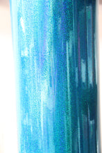 Load image into Gallery viewer, Teal Glitter Holographic Adhesive Vinyl Printable Roll or 12 x 12 inch sheets