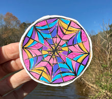 Load image into Gallery viewer, Sticker | 68P | Enid's Stained Glass Window | Waterproof Vinyl Sticker | White | Clear | Permanent | Removable | Window Cling | Glitter | Holographic