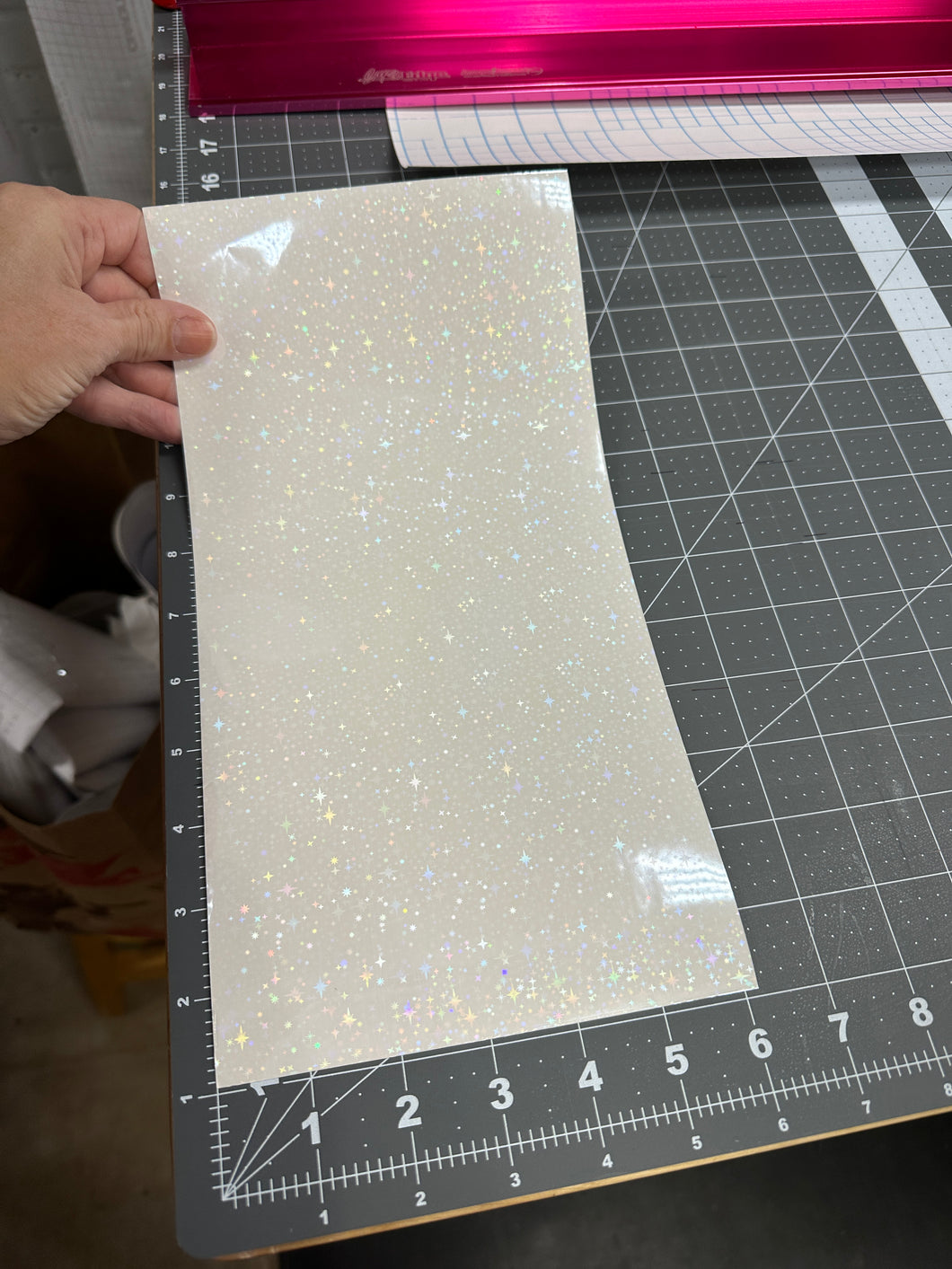Holographic Stars Laminating Sheets 6 x 12, 8 x 11, 8 1/2 x 11, 12 x 12 inches for Cold Laminating Sticker Overlay