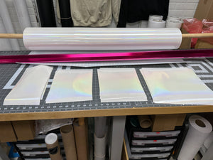 Holographic Oil Slick Laminating Sheets 6 x 12, 8 x 11, 8 1/2 x 11, 12 x 12 inches for Cold Laminating Sticker Overlay