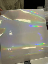 Load image into Gallery viewer, Holographic Oil Slick Laminating Sheets 6 x 12, 8 x 11, 8 1/2 x 11, 12 x 12 inches for Cold Laminating Sticker Overlay
