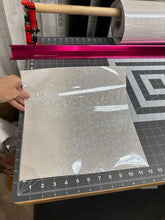 Load image into Gallery viewer, Holographic Holly Laminating Sheets 6 x 12, 8 x 11, 8 1/2 x 11, 12 x 12 inches for Cold Laminating Sticker Overlay