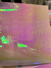 Load image into Gallery viewer, Holographic Pink Opal Laminating Sheets 4 x 12, 6 x 11, 8 1/2 x 11, 12 x 12 inches for Cold Laminating Sticker Overlay