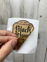 Load image into Gallery viewer, Sticker or Waterslide Decal 16C Black Flame Label Light Color