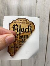 Load image into Gallery viewer, Sticker or Waterslide Decal 16C Black Flame Label Light Color