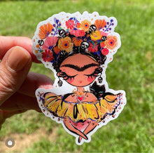 Load image into Gallery viewer, Sticker | 62M | Frida | Waterproof Vinyl Sticker | White | Clear | Permanent | Removable | Window Cling | Glitter | Holographic