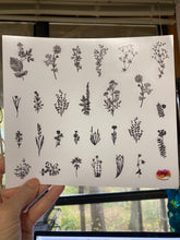 Load image into Gallery viewer, Sticker Sheet WILDFLOWERS Half Sheet
