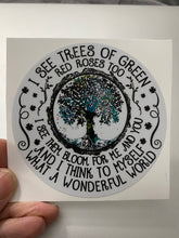 Load image into Gallery viewer, Sticker | 36K | Trees of Green | Waterproof Vinyl Sticker | White | Clear | Permanent | Removable | Window Cling | Glitter | Holographic