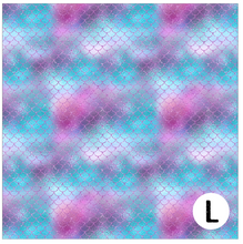 Load image into Gallery viewer, Printed Adhesive Vinyl SPARKLING MERMAID SCALES Patterned Vinyl 12 x 12 inch Sheet