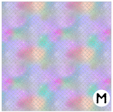 Load image into Gallery viewer, Printed Adhesive Vinyl SPARKLING MERMAID SCALES Patterned Vinyl 12 x 12 inch Sheet
