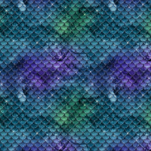 Load image into Gallery viewer, Printed HTV MERMAID GLITTER Pattern Heat Transfer Vinyl 12 x 12 inch sheet
