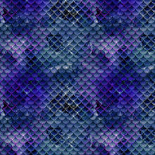 Load image into Gallery viewer, Printed HTV MERMAID GLITTER Pattern Heat Transfer Vinyl 12 x 12 inch sheet