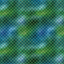 Load image into Gallery viewer, Printed HTV MERMAID GLITTER Pattern Heat Transfer Vinyl 12 x 12 inch sheet