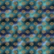 Load image into Gallery viewer, Printed HTV MERMAID GLITTER Pattern Heat Transfer Vinyl 12 x 12 inch sheet