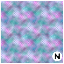 Load image into Gallery viewer, Printed Adhesive Vinyl SPARKLING MERMAID SCALES Patterned Vinyl 12 x 12 inch Sheet