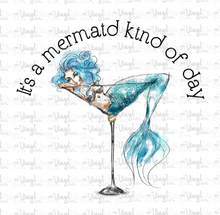 Load image into Gallery viewer, Waterslide Decal C8 Blue MERMAID MARTINI