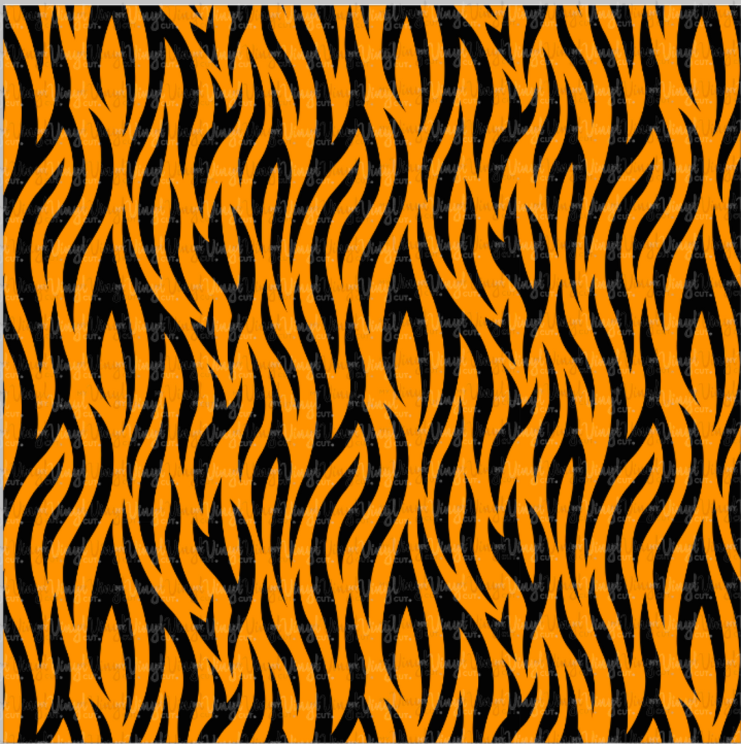Printed HTV TIGER STRIPES Pattern Heat Transfer Vinyl 12 x 12 inch sheet