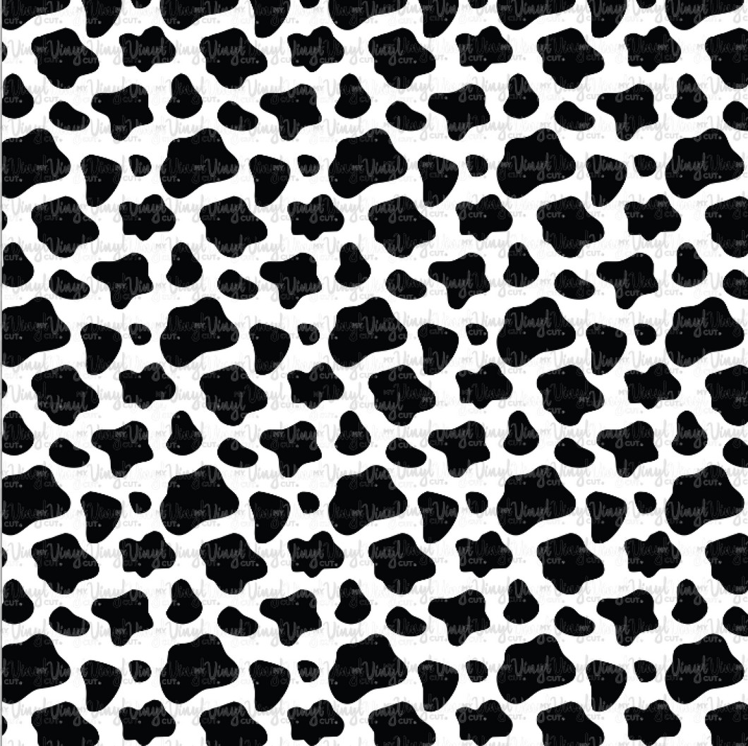 Printed Adhesive Vinyl COW PRINT Pattern 12 x 12 inch sheet