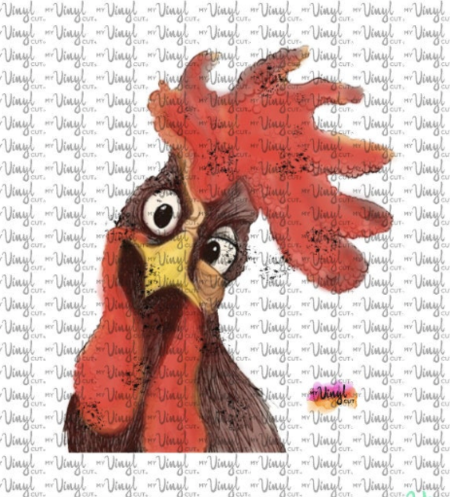 Digital Download Crazy Rooster PNG only