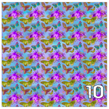 Load image into Gallery viewer, Printed Heat Transfer Vinyl HTV PAINTED BUTTERFLIES Pattern 12 x 12 inch sheet