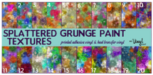 Load image into Gallery viewer, Printed HTV GRUNGE PAINT SPLATTERS 12 x 12 inch sheet