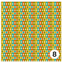 Load image into Gallery viewer, Printed Adhesive Vinyl MID CENTURY RETRO Patterns 12 x 12 inch sheet
