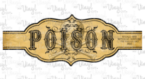 Waterslide Decal Apothecary Label Poison