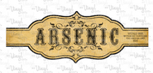 Load image into Gallery viewer, Waterslide Decal Apothecary Label Arsenic
