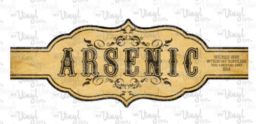 Waterslide Decal Apothecary Label Arsenic
