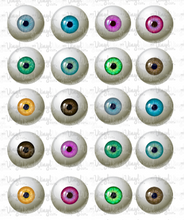 Load image into Gallery viewer, Waterslide Sheet of Decals EYEBALLS