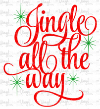 Load image into Gallery viewer, Waterslide Decal JINGLE ALL THE WAY