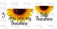Load image into Gallery viewer, Waterslide Decal You are my Sunshine/Little Sunshine Choose one
