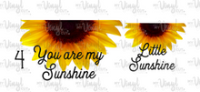 Load image into Gallery viewer, Waterslide Decal You are my Sunshine/Little Sunshine Choose one