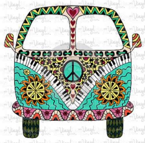 Waterslide Decal Hippie Van