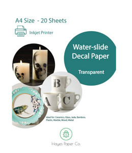 Hayes Paper Co Clear Inkjet Waterslide Decal Paper