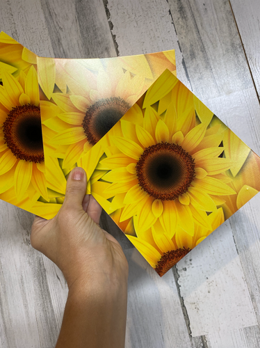 Printed Adhesive Vinyl SUNFLOWER 7 X 7 Inch Sheet