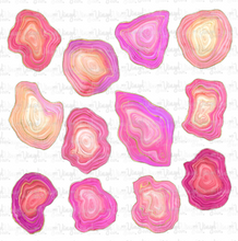 Load image into Gallery viewer, Waterslide Sheet Watercolor Pink Agate 12 x 12 inch sheet